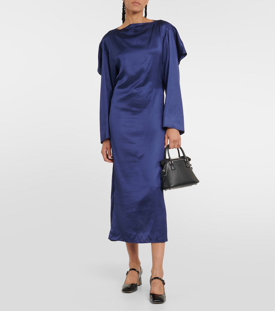 MM6 Maison Margiela Draped satin midi dress