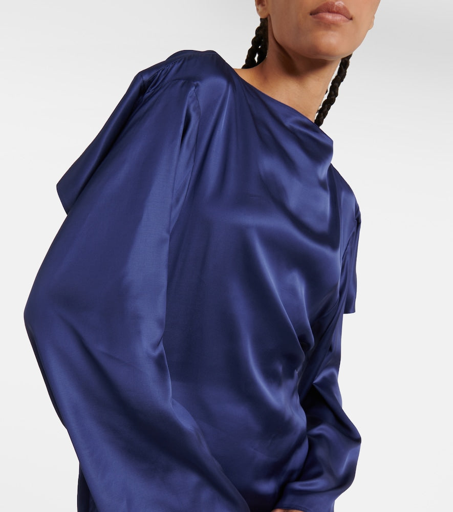 MM6 Maison Margiela Draped satin midi dress