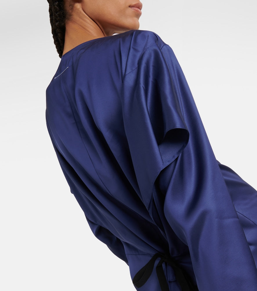 MM6 Maison Margiela Draped satin midi dress