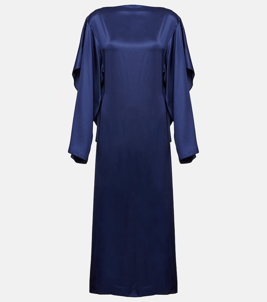 MM6 Maison Margiela Draped satin midi dress. MM6 Maison Margiela 垂褶缎面中长连衣裙