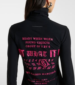 MM6 Maison Margiela Knitted turtleneck midi dress