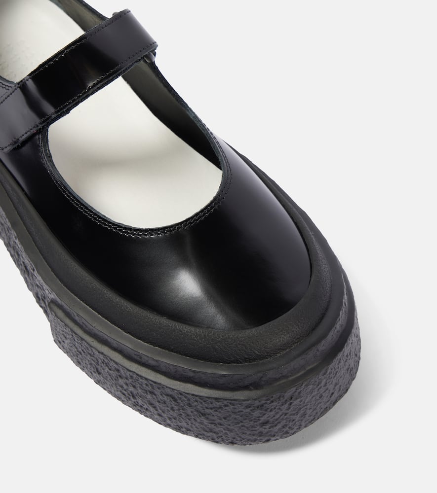 MM6 Maison Margiela Leather Mary Jane flats