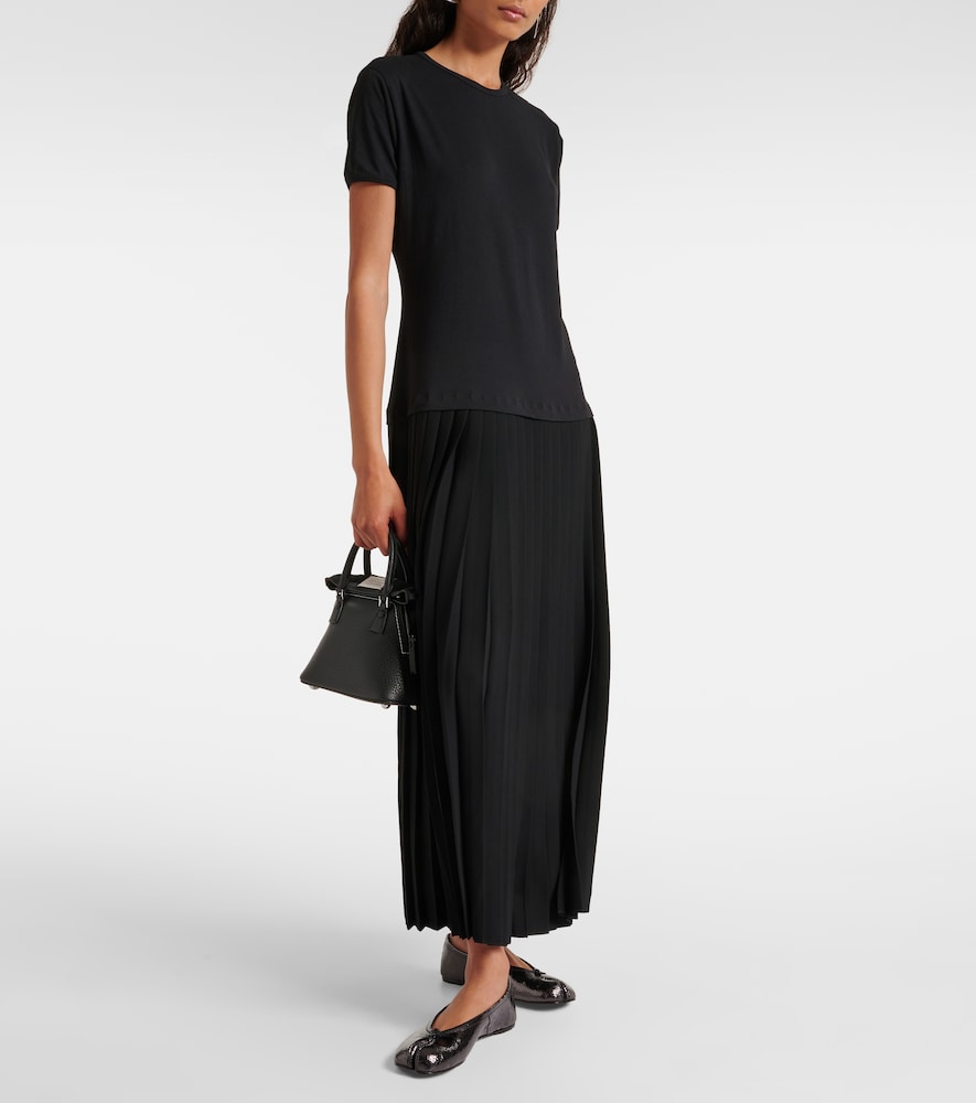 MM6 Maison Margiela Pleated cotton midi dress