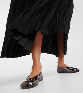 MM6 Maison Margiela Pleated cotton midi dress