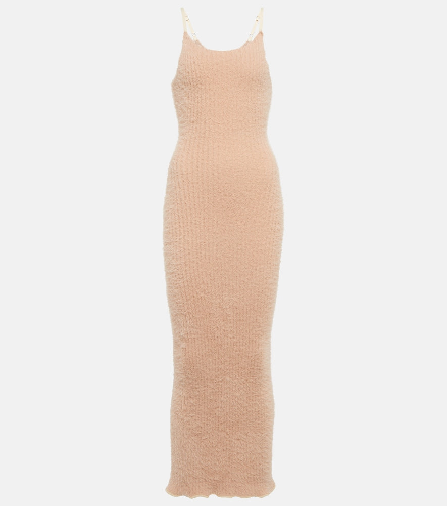MM6 Maison Margiela Ribbed-knit midi dress. MM6 Maison Margiela 罗纹针织中长连衣裙