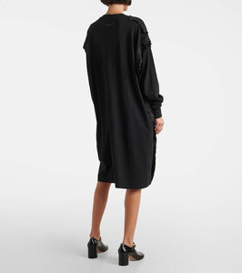 MM6 Maison Margiela Ruffled cotton jersey sweater dress