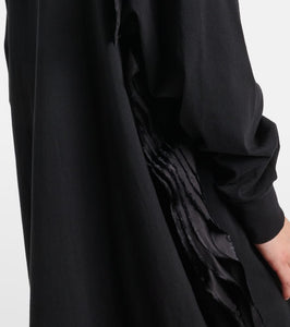 MM6 Maison Margiela Ruffled cotton jersey sweater dress