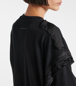 MM6 Maison Margiela Ruffled cotton jersey sweater dress