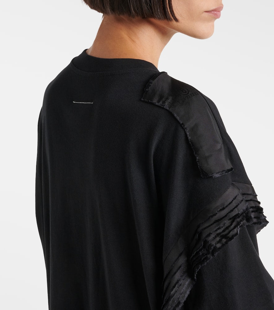 MM6 Maison Margiela Ruffled cotton jersey sweater dress