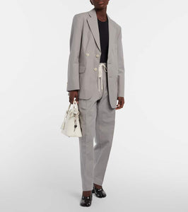 MM6 Maison Margiela Single-breasted cotton and silk blazer