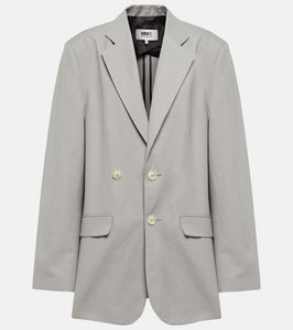 MM6 Maison Margiela Single-breasted cotton and silk blazer