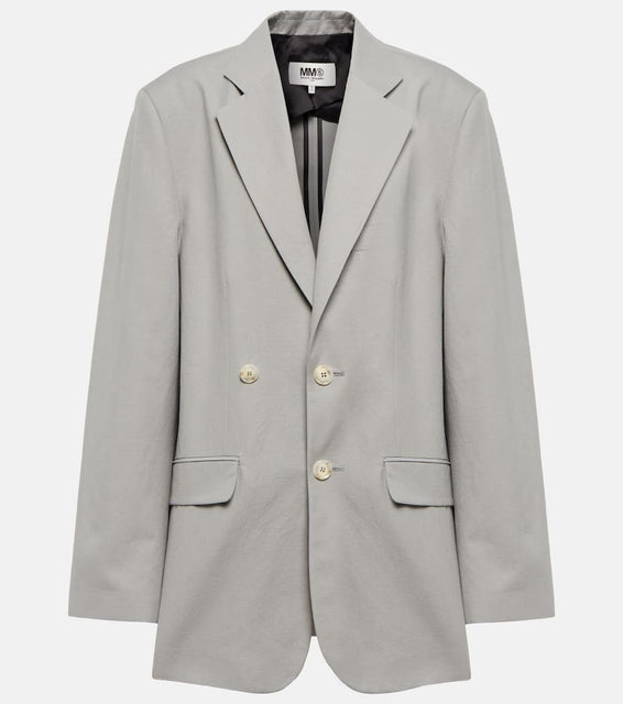 MM6 Maison Margiela Single-breasted cotton and silk blazer