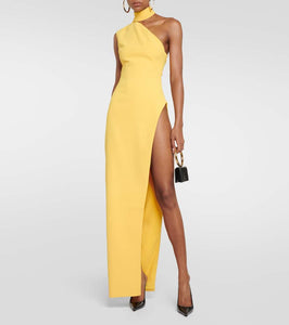 MÔNOT Asymmetric crêpe maxi dress