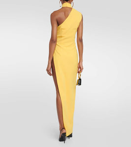 MÔNOT Asymmetric crêpe maxi dress