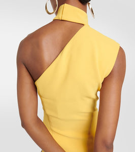 MÔNOT Asymmetric crêpe maxi dress