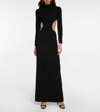 MÔNOT Cutout crêpe gown