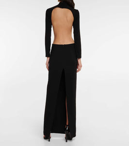 MÔNOT Cutout crêpe gown