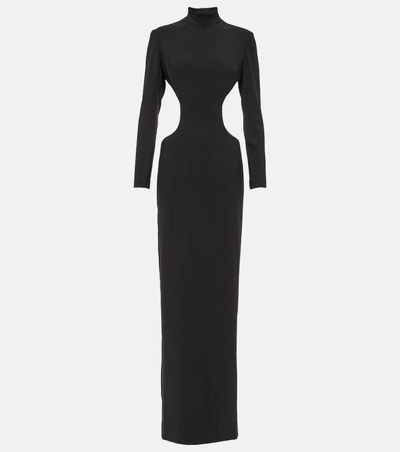 MÔNOT Cutout crêpe gown