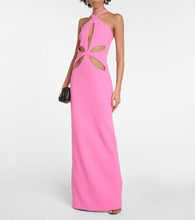MÔNOT Cutout halterneck gown