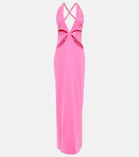 MÔNOT Cutout halterneck gown