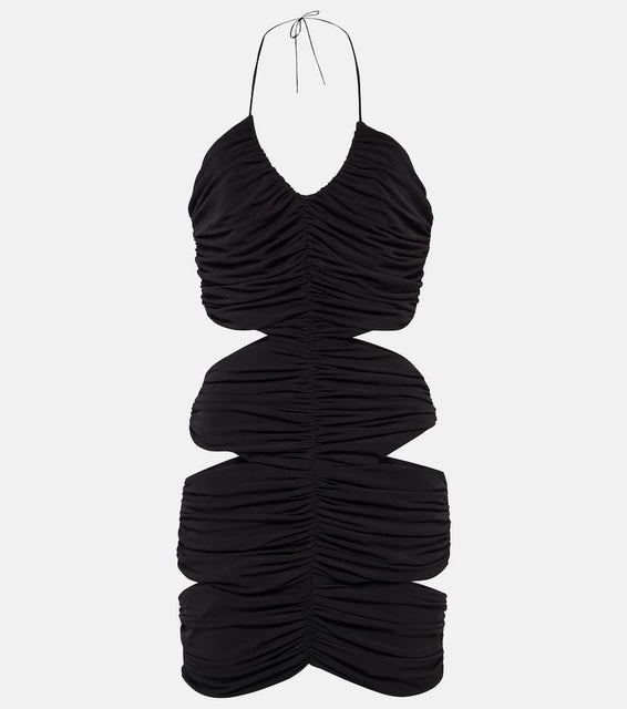 MÔNOT Halterneck cutout minidress
