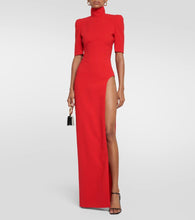 MÔNOT High-neck crêpe maxi dress