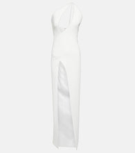 MÔNOT One-shoulder keyhole gown