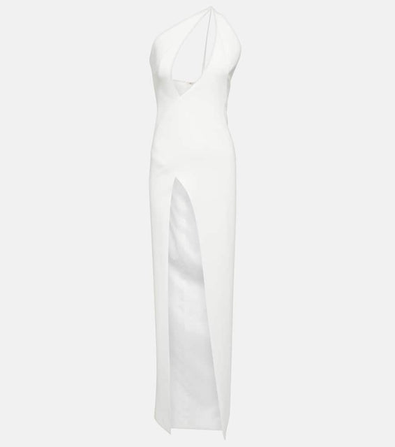 MÔNOT One-shoulder keyhole gown