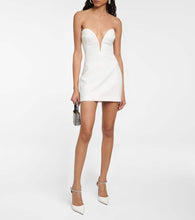 MÔNOT Strapless crêpe minidress
