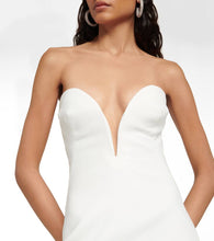 MÔNOT Strapless crêpe minidress