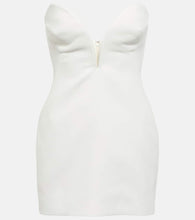 MÔNOT Strapless crêpe minidress