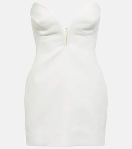 MÔNOT Strapless crêpe minidress