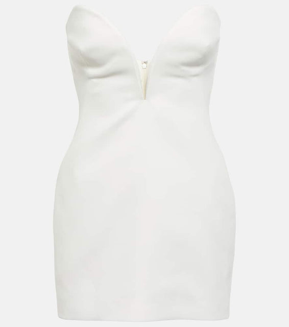 MÔNOT Strapless crêpe minidress