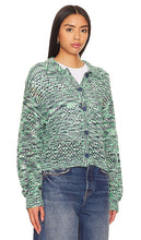 MONROW Space-dye Crochet Cardigan in Green