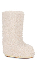 MOON BOOT Icon Faux Astrakan Boot in Cream