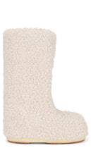 MOON BOOT Icon Faux Astrakan Boot in Cream - MOON BOOT Icon - Bottines imitation Astrakan - Crème - MOON BOOT Icon 奶油色仿 Astrakan 靴子 - MOON BOOT Icon Faux Astrakan Stiefel in Creme - MOON BOOT 아이콘 인조 아스트라칸 부츠 크림 색상 - MOON BOOT Stivale Icon in finto astrakan color crema
