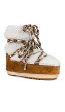 MOON BOOT Low Shearling Boot in Brown