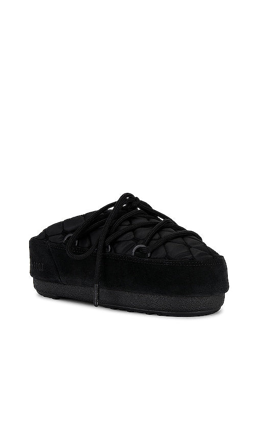 MOON BOOT Quilted Mule in Black