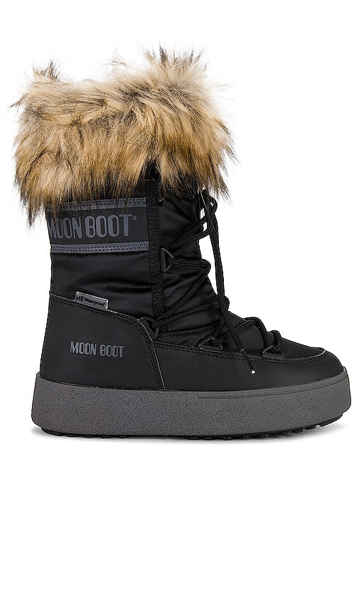 MOON BOOT Track Monaco Low Boot in Black - Botte basse MOON BOOT Track Monaco en noir - MOON BOOT Track Monaco 黑色低帮靴 - MOON BOOT Track Monaco Niedriger Stiefel in Schwarz - MOON BOOT 트랙 모나코 로우 부츠 블랙 색상 - Stivaletto basso MOON BOOT Track Monaco in nero