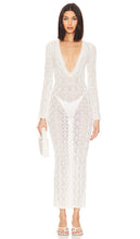 MORE TO COME Dylan Deep V Maxi Dress in Ivory