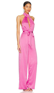 MORE TO COME Janece Keyhole Jumpsuit in Pink