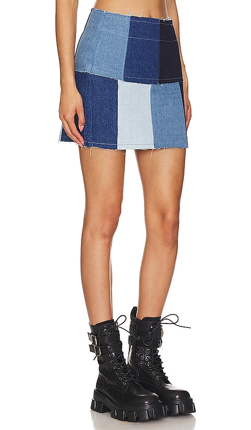 MORE TO COME Madi Mini Skirt in Blue