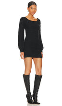 MORE TO COME Simone Cable Knit Dress in Black