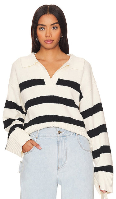MORE TO COME Tatia Sweater in White - PLUS À VENIR Pull Tatia en Blanc - 更多即将推出 Tatia 白色毛衣 - Es folgen noch weitere Tatia-Pullover in Weiß - MORE TO COME Tatia 스웨터 화이트 색상 - ALTRI IN ARRIVO Maglione Tatia in bianco