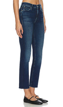 MOTHER The Mid Rise Dazzler Ankle Fray in Blue