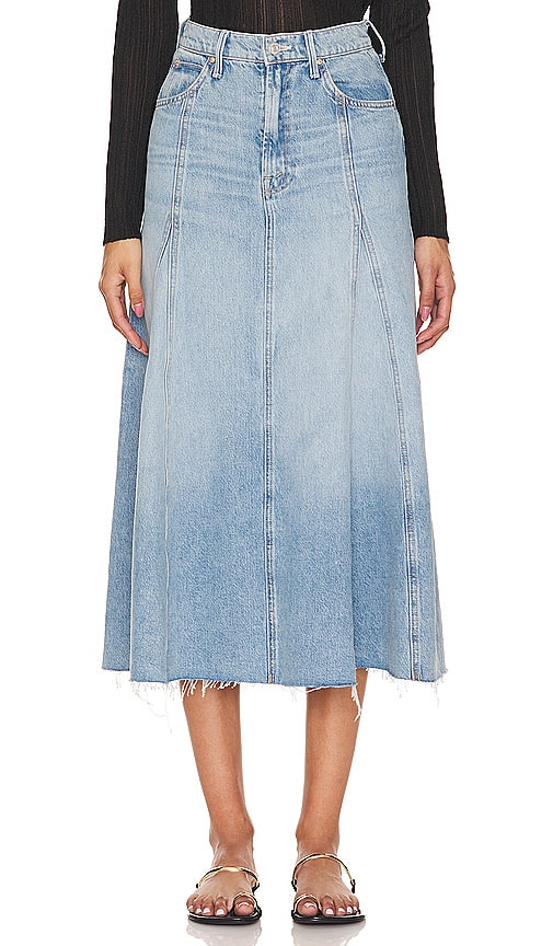 MOTHER The Full Swing Midi Skirt in Blue