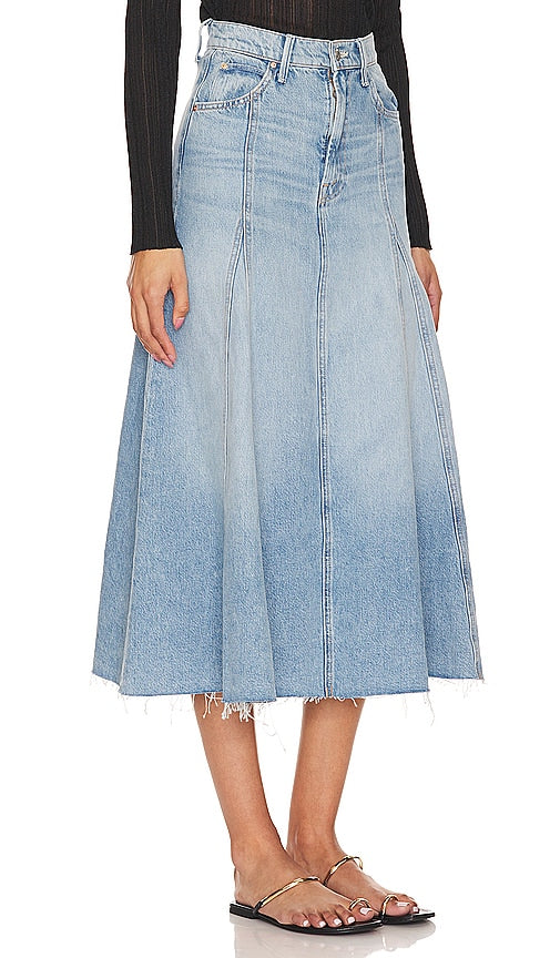 MOTHER The Full Swing Midi Skirt in Blue