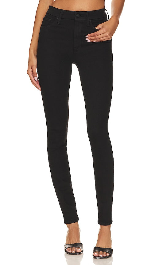 MOTHER High Waisted Looker Skimp in Black - MOTHER Looker Skimp taille haute en noir - MOTHER 黑色高腰 Looker 紧身裤 - MOTHER High Waisted Looker Skimp in Schwarz - MOTHER 하이 웨이스트 루커 스킵 블랙 색상 - MADRE Looker a vita alta Lesina in nero