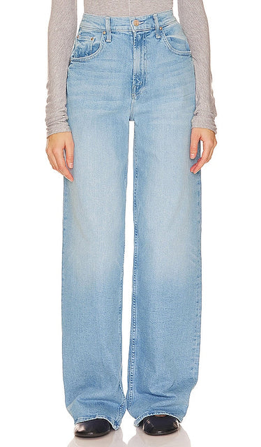 MOTHER High Waisted Spinner Zip Heel in Blue - MOTHER Taille haute avec talon zippé et taille haute en bleu - MOTHER 蓝色高腰拉链高跟鞋 - MOTHER High-Waist-Spinner-Reißverschluss-Absatz in Blau - MOTHER 하이 웨이스트 스피너 지퍼 힐 블루 색상 - MOTHER Tacco con zip spinner a vita alta in blu