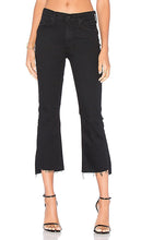 MOTHER Insider Crop Step Fray in Black